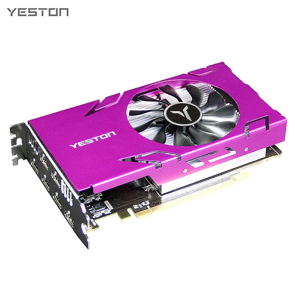 Yeston R7 350-4G 6HD 6-Screen Graphics Card Support Split Screen 4GB/GDDR5/128Bit 4500MHz Memory Clock Frequency 6*HD Ports