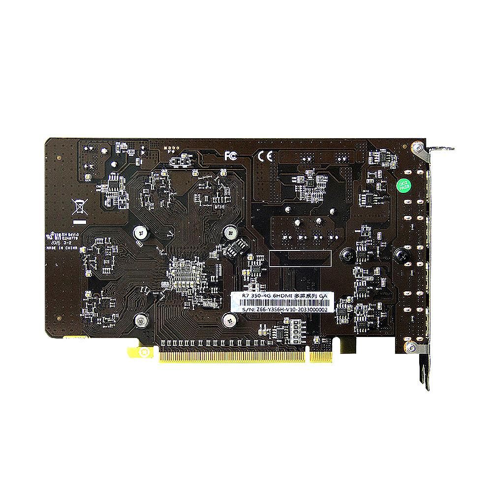 Yeston R7 350-4G 6HD 6-Screen Graphics Card Support Split Screen 4GB/GDDR5/128Bit 4500MHz Memory Clock Frequency 6*HD Ports