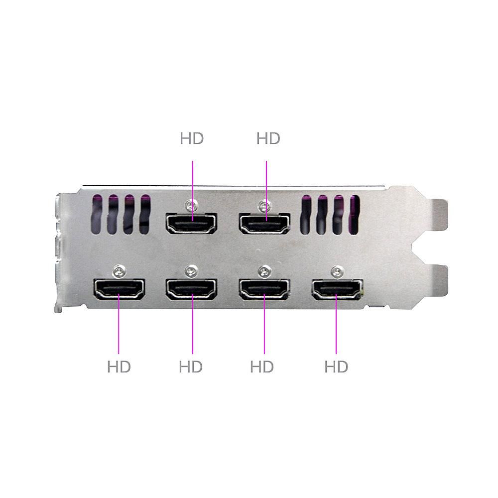Yeston R7 350-4G 6HD 6-Screen Graphics Card Support Split Screen 4GB/GDDR5/128Bit 4500MHz Memory Clock Frequency 6*HD Ports