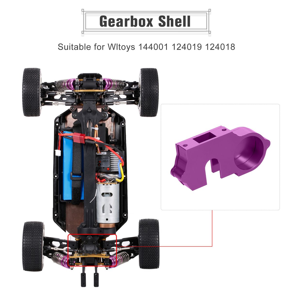For Wltoys 144001 124019 124018 1/14 1/12 RC Car Alloy