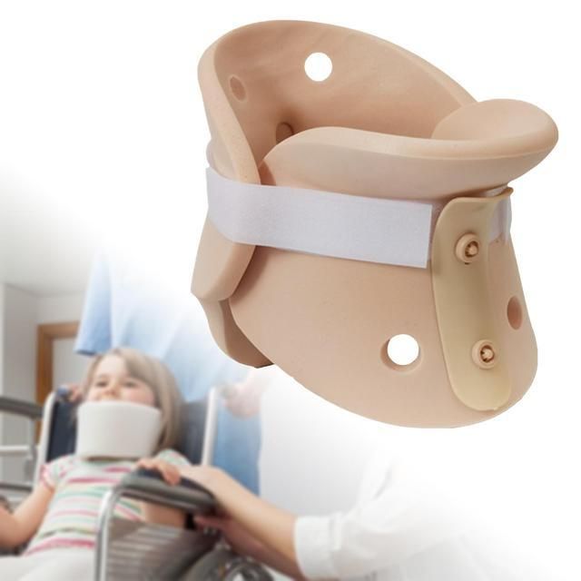Neck Cervical Collar, Brace Rigid Restricting Stabilization Headrest, Safety Protection Support Stretcher for Kids Car Seat