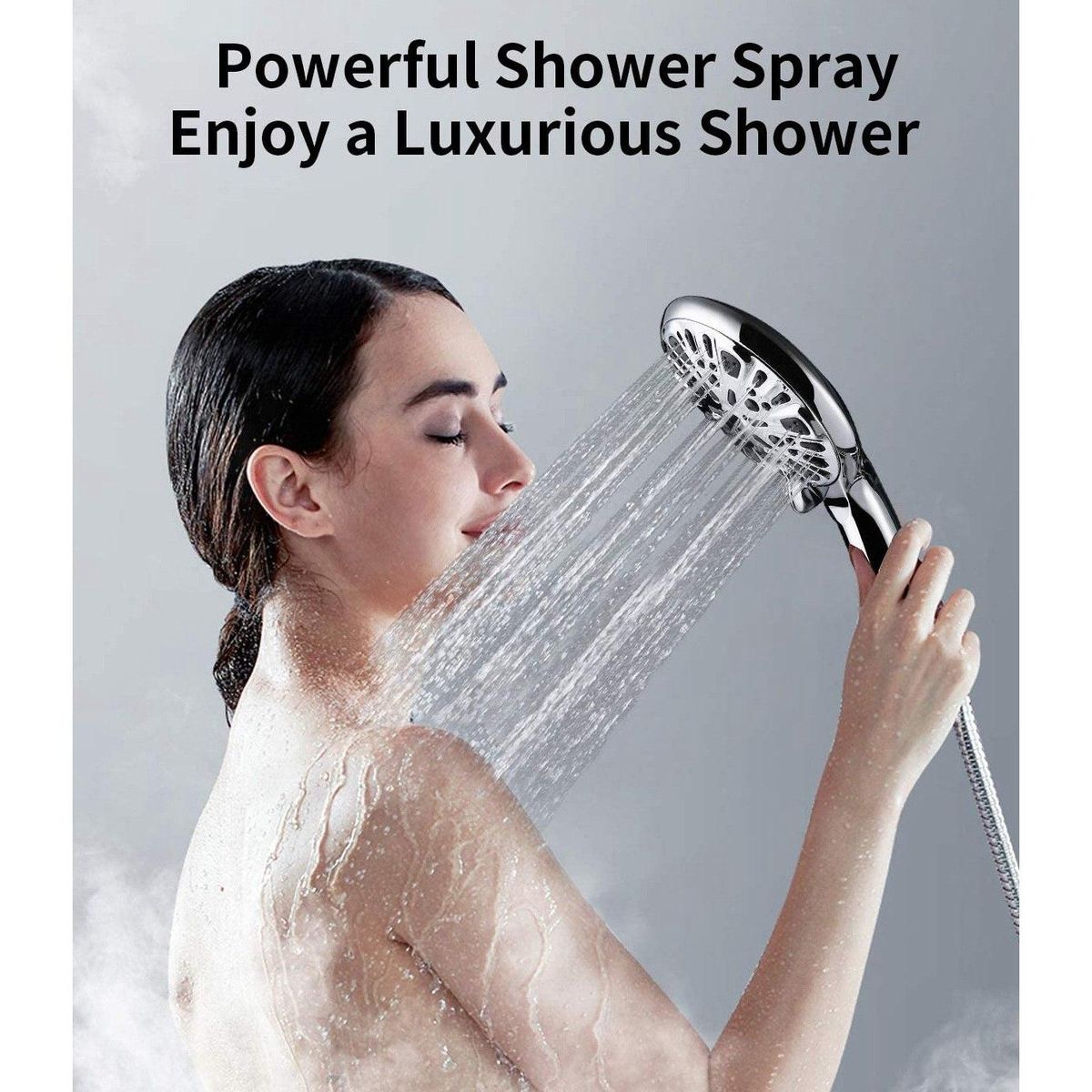 9 Settings High Pressure Handheld Shower Head, Easy to