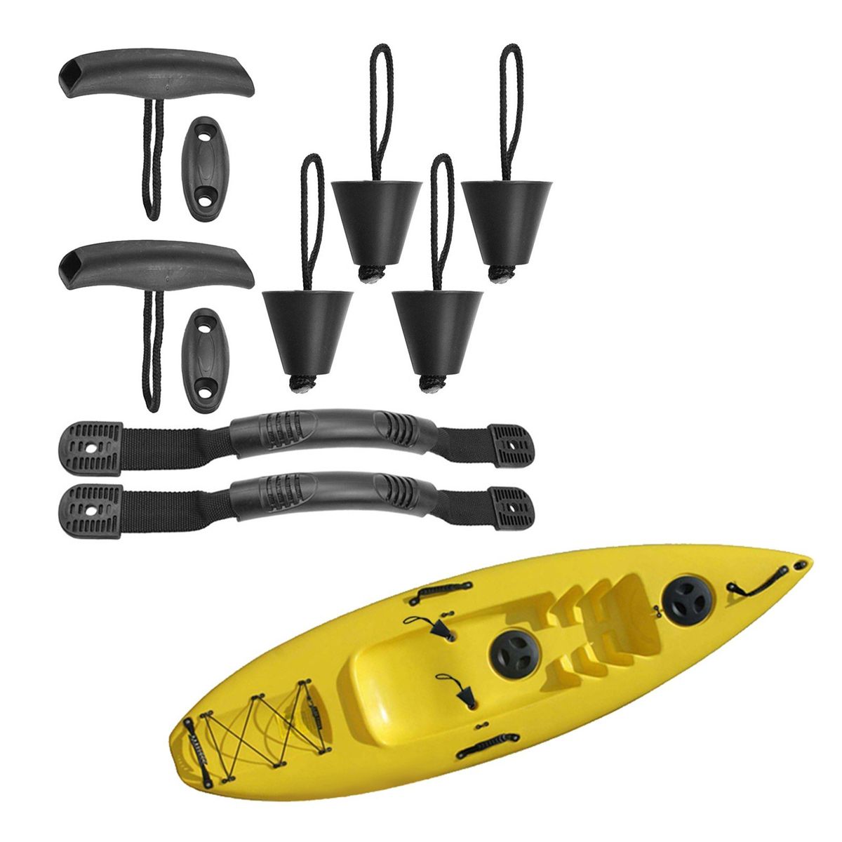 Kayak Carry Handles Drain Plugs Pull T-Handles Pad Eyes Kit