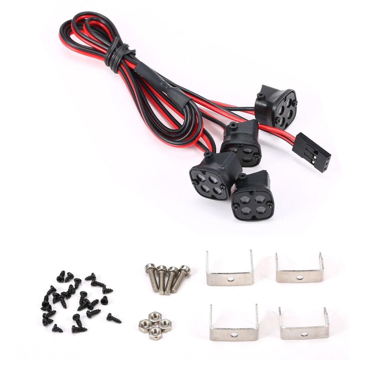 RC Car LED Roof Lights Headlights Spotlight Compatible with Axial SCX10 Traxxas TRX4 D90 Redcat GEN8 RC Car