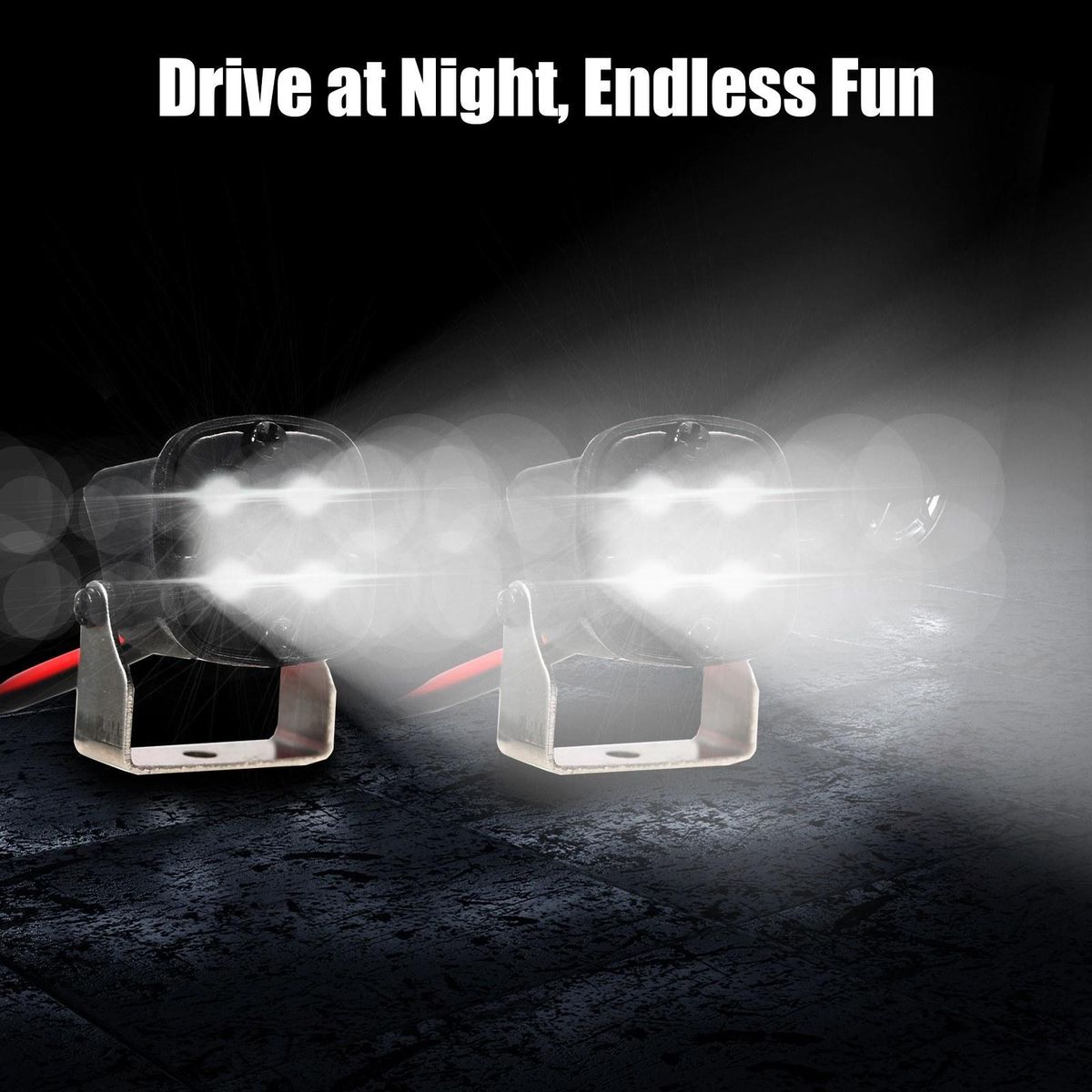 RC Car LED Roof Lights Headlights Spotlight Compatible with Axial SCX10 Traxxas TRX4 D90 Redcat GEN8 RC Car