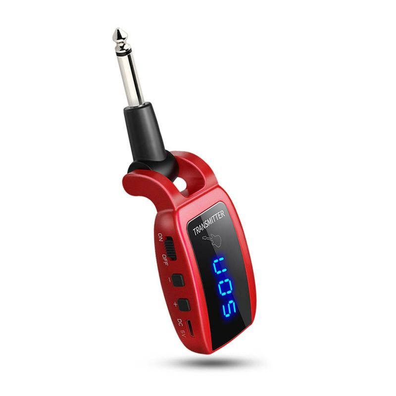 Wireless Guitar System UHF Transmitter Receiver With LED Scr