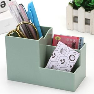 Creative Multifunctional Desktop Plastic Storage Phone Holder Pen Holder(Green)