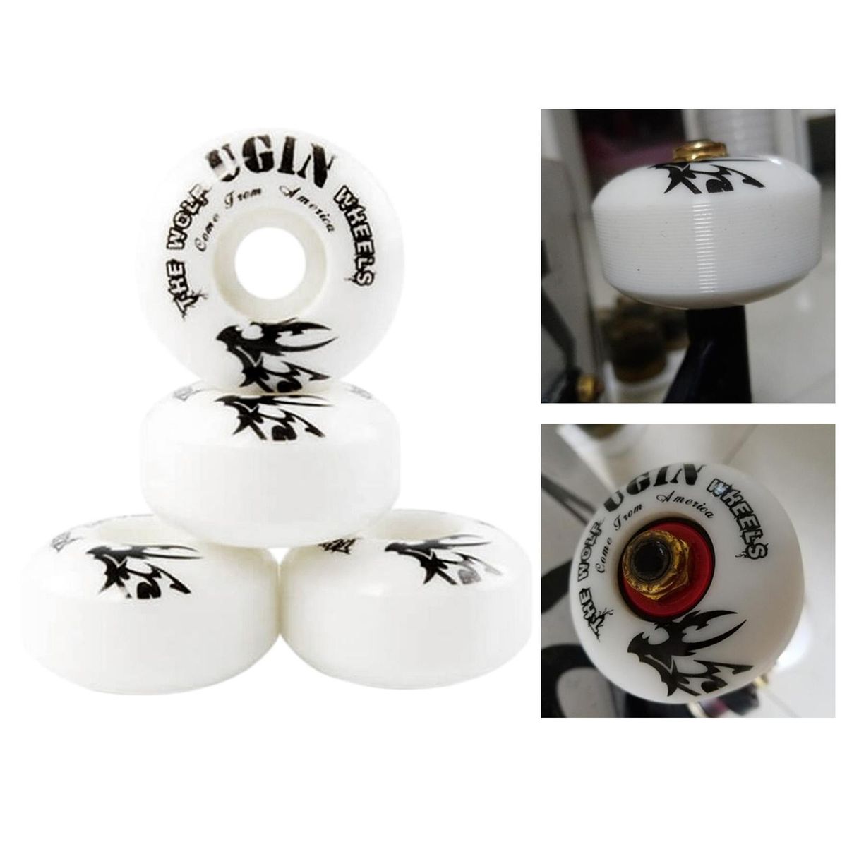 4x Durable Skateboard Wheels Set Longboard Skate Board Roller Wheel