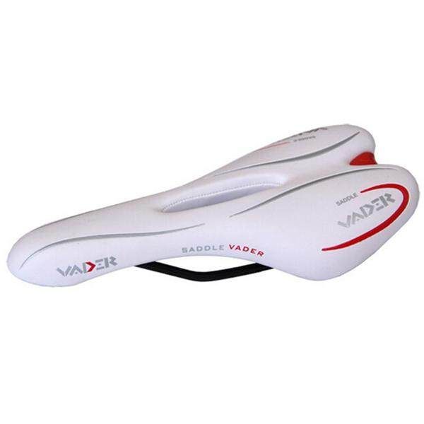 VADER Bicycle Bike Cycling Seat Race Lather Saddle White