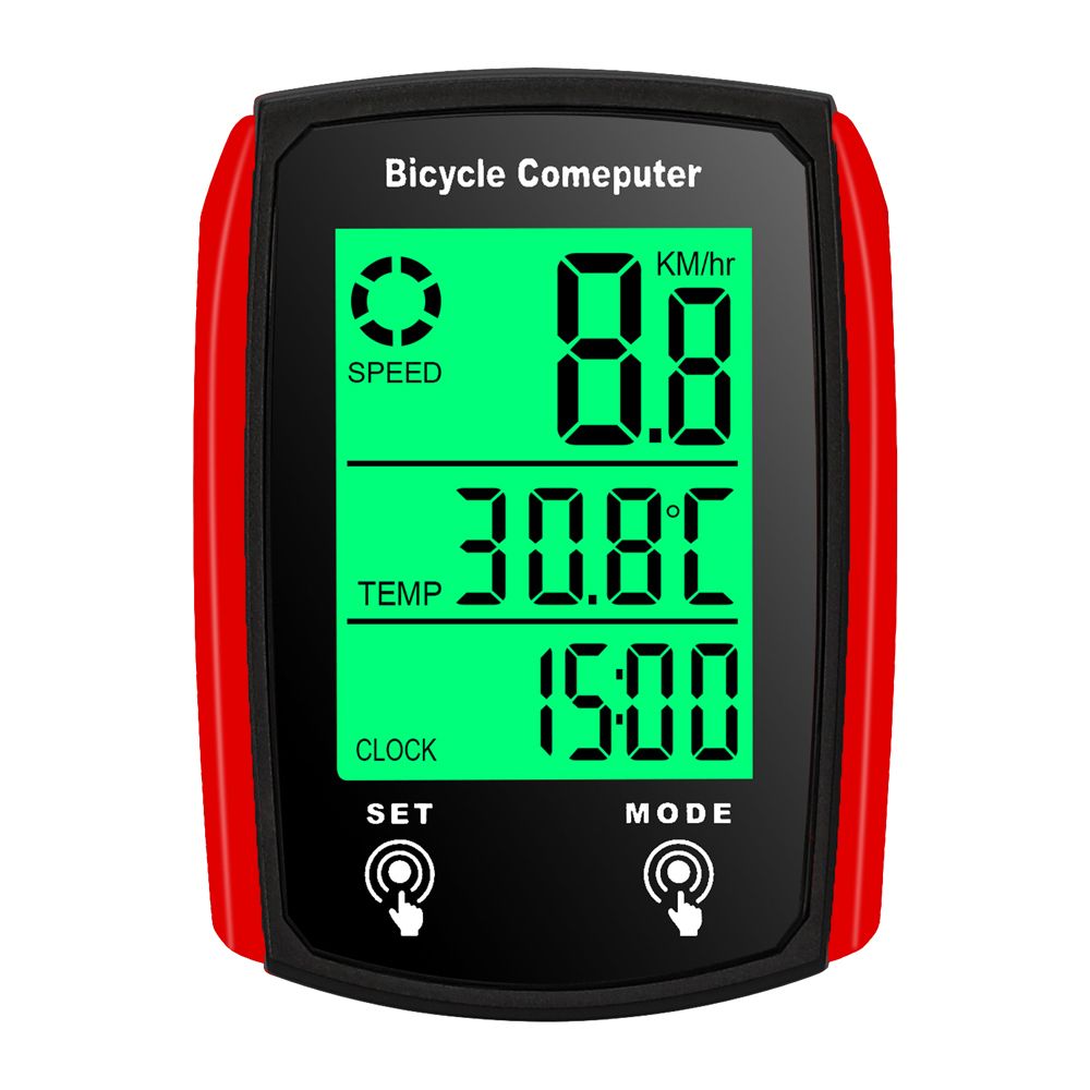 Wired Bike Computer LED Digital Bicycle Speedometer