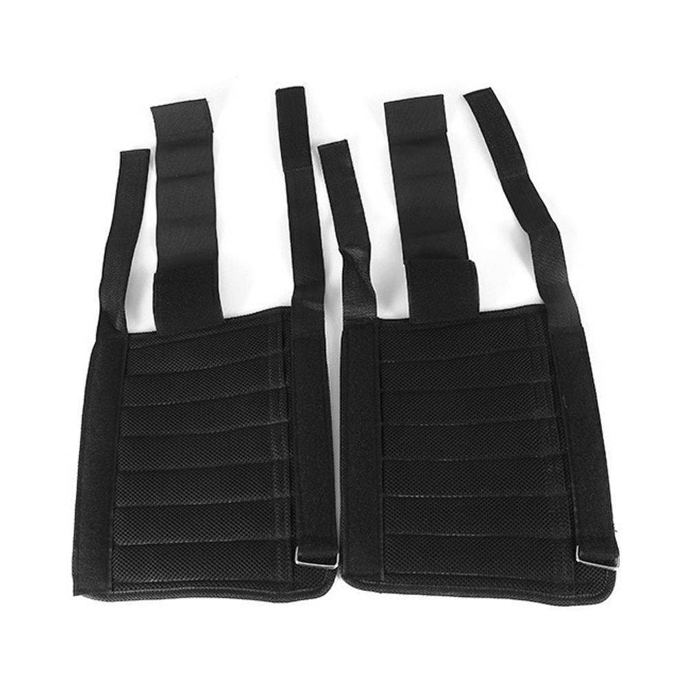 2 PCS 16kg Loading Ankle Weighted Adjustable Exercise Weight Leings Wraps Leg Strength Training For Fitness Workout Running Black
