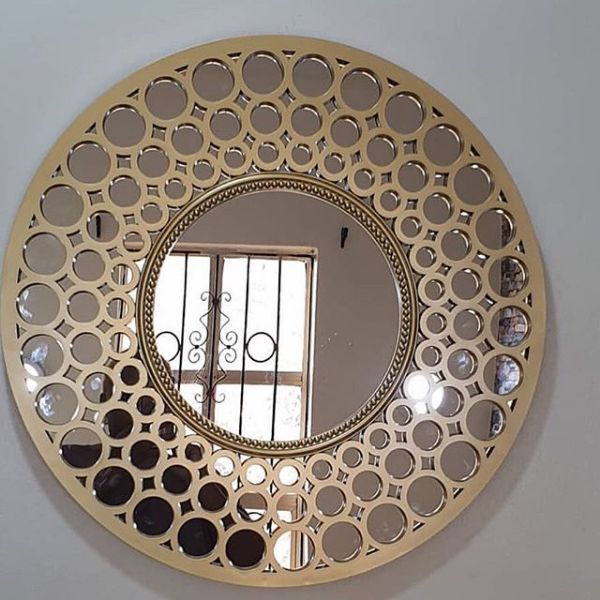 Wall Decor Circle Mirror  Gold