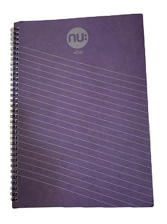 Nu Vibe Stripe A4 Notebook 50 Pages, Purple