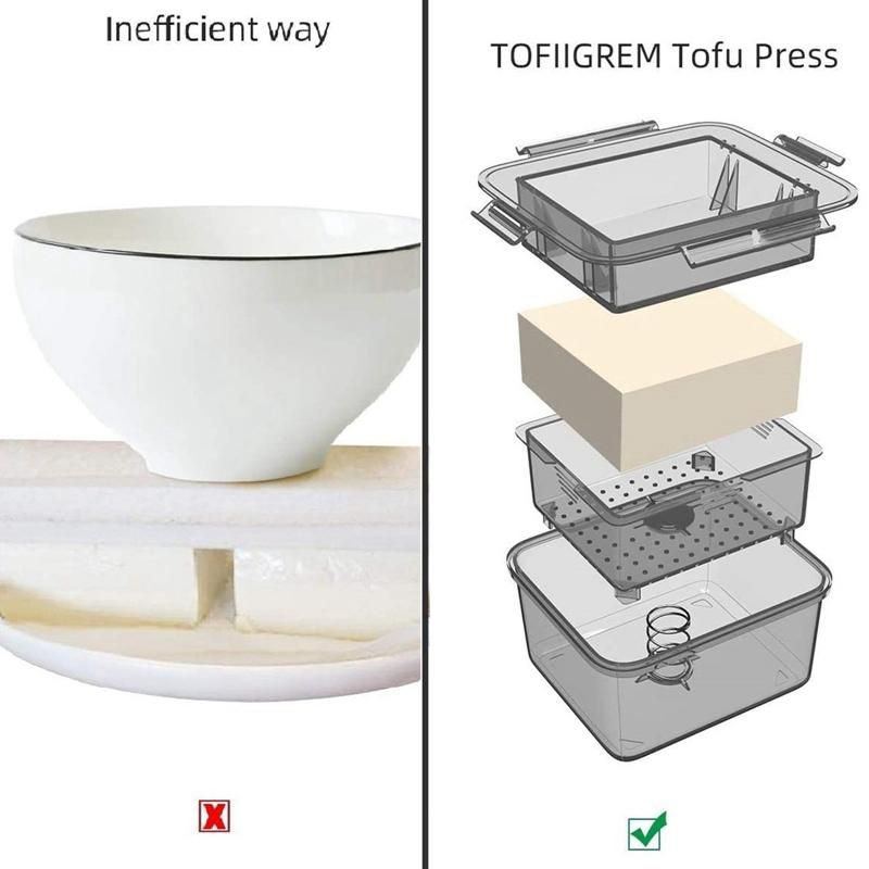 Tofu Press Tofu Drainer 3-Layer Tofu Press Built-in