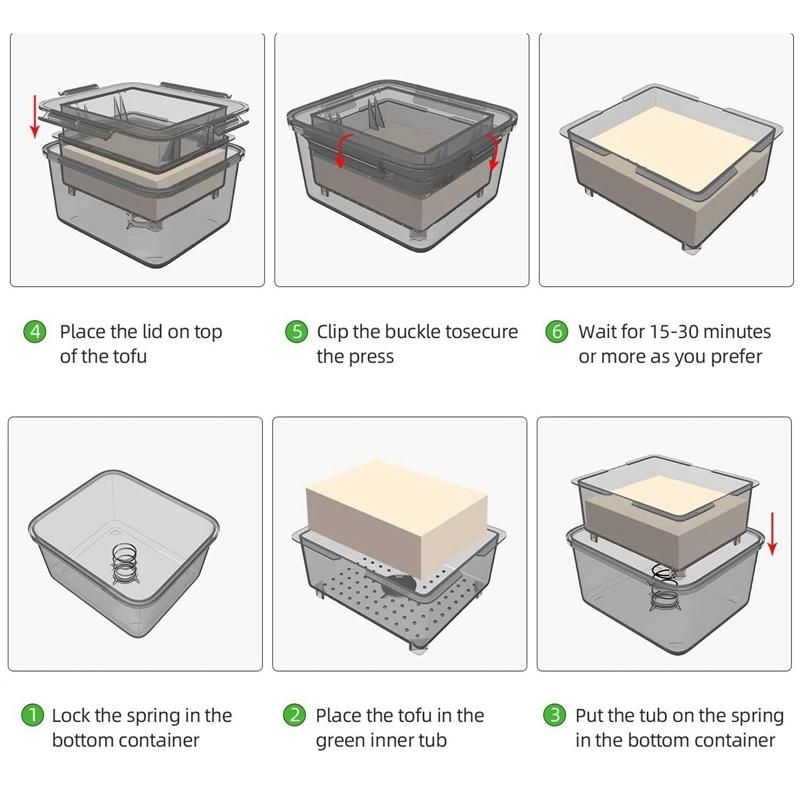 Tofu Press Tofu Drainer 3-Layer Tofu Press Built-in