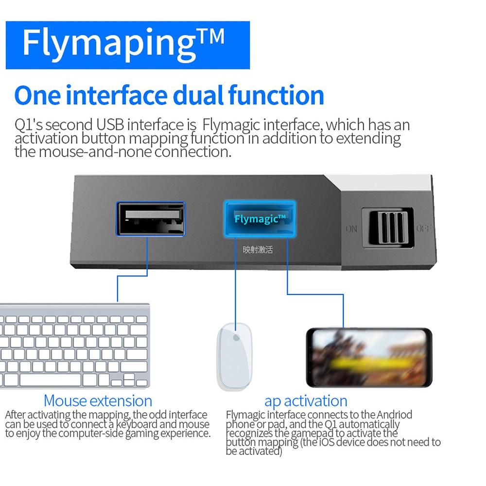 FDG Flydigi Ql Keyboard Mouse Converter for PUBG BT Mobile Game Converter for iOS Android Smartphones