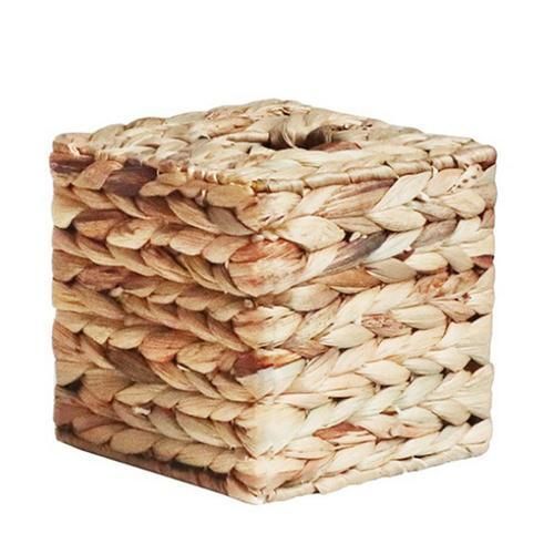 Square Tissue Box Holder Woven Tissue Box Facial Case Holder Office Home Hotel Car Table Decor Accessories