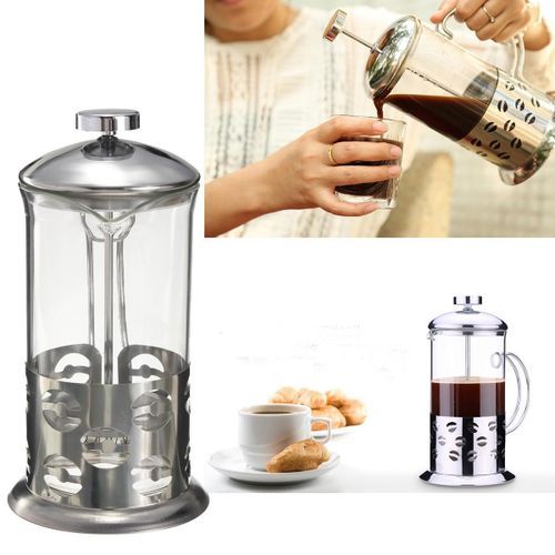 350ml/600ml / 800ml Stainless Steel Gl Cafetiere French Filter Coffee Press Plunger-350ml/600ml / 800ml Stainless Steel Gl Cafetiere French Filter Coffee Press Plunger