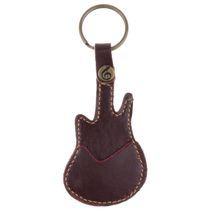 2x Keychain Guitar Holder Pickholder Plectrum Holder New Picks Leather