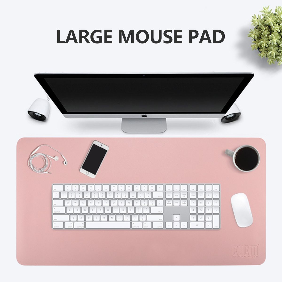 Double-sided PU Leather Large Mouse Pad Laptop Keyboard Mat