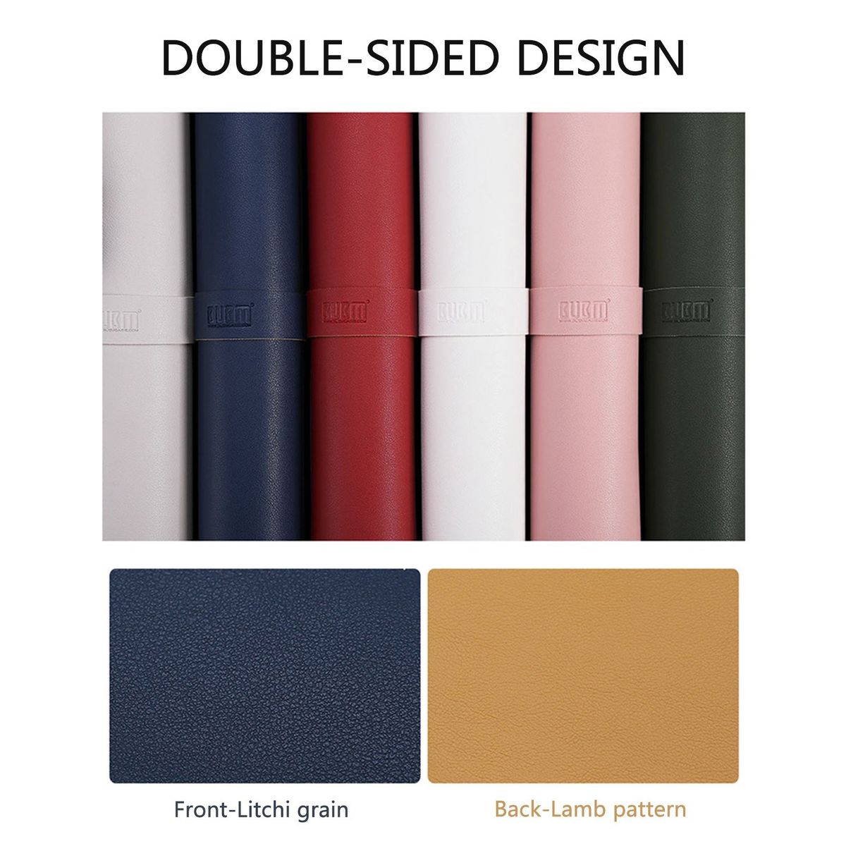 Double-sided PU Leather Large Mouse Pad Laptop Keyboard Mat