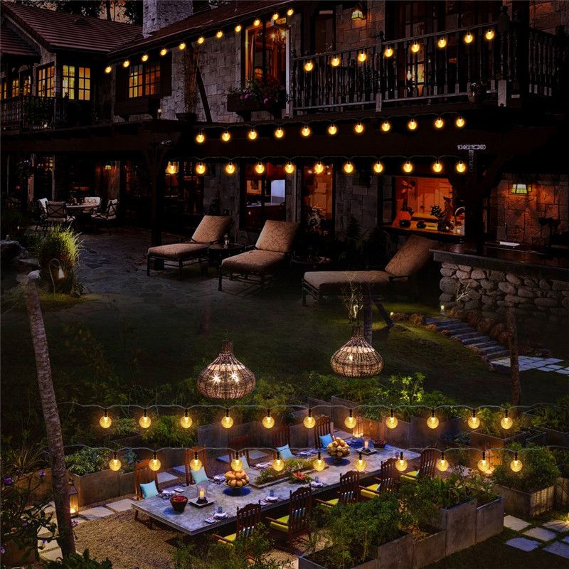 5M 10M Solar Lamp Crystal Ball LED String Lights Flash