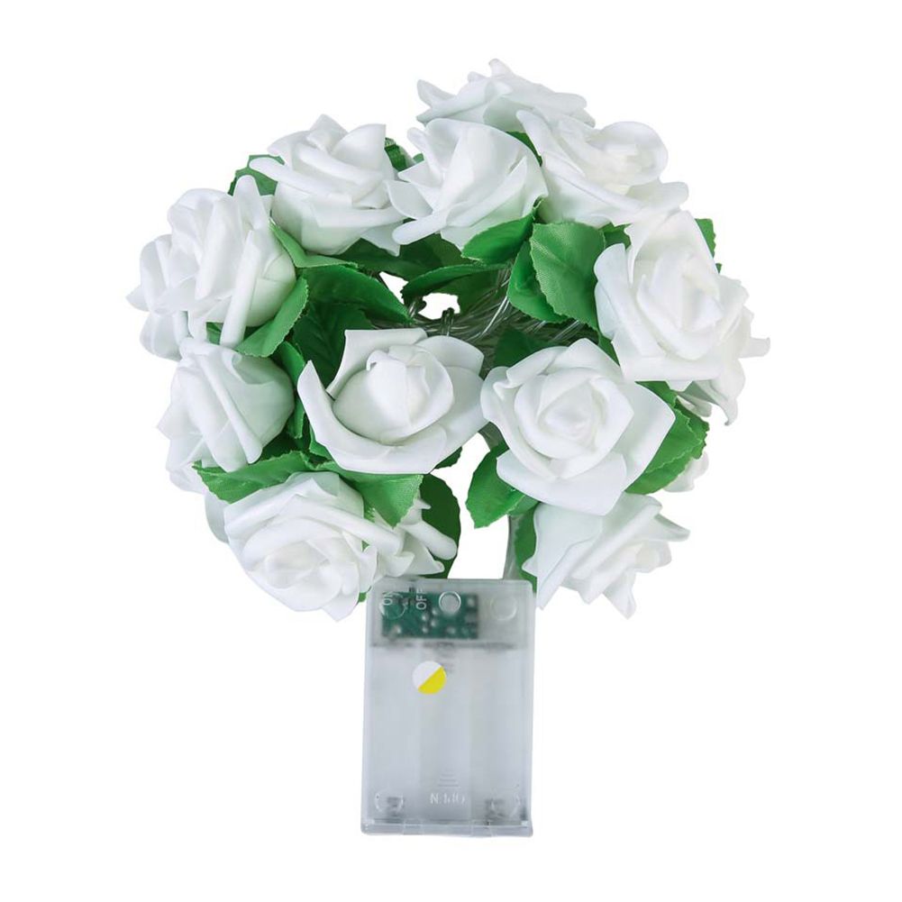 20 LED Rose Flower String Battery Powered Fairy Lights