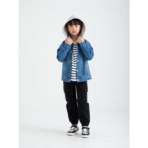 Loli Tree Children's Denim Jacket With Detachable Hood