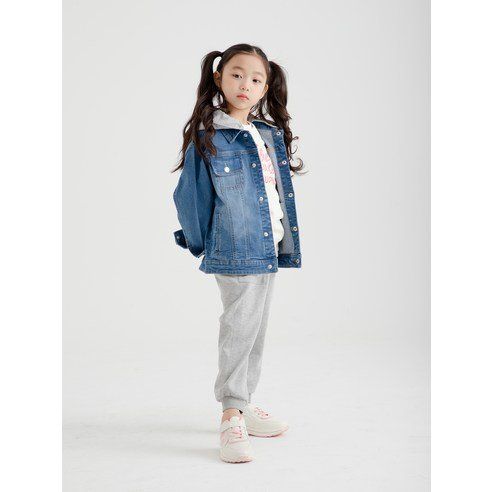 Loli Tree Children's Denim Jacket With Detachable Hood