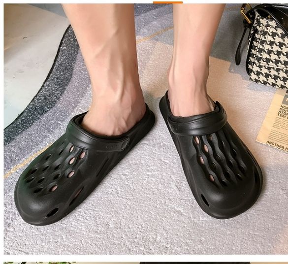 Unisex Fashion Foot Wear Waterproof Sandal/ Slides For Outdoor - Black