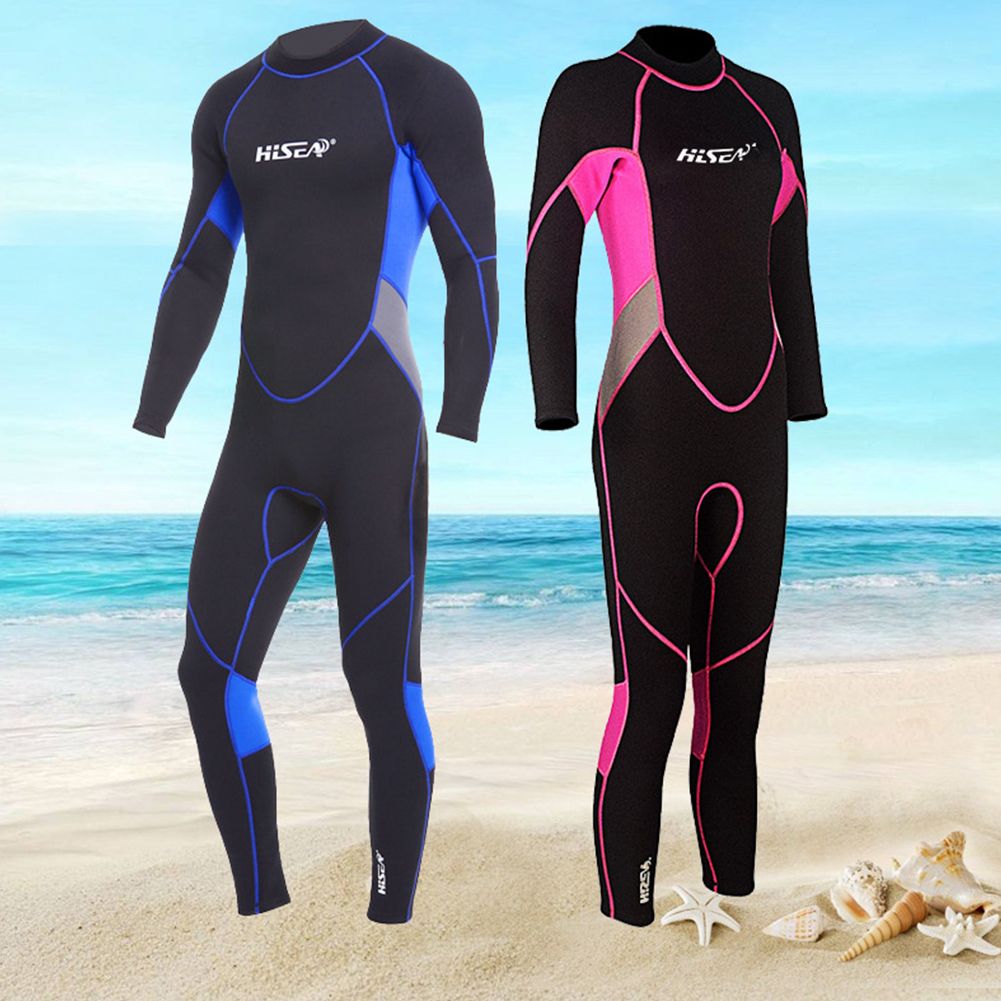 3mm Thick Neoprene Diving Suit Onepiece Couple Long-sleeved Trousers Warm Surfing Zipper Swimming