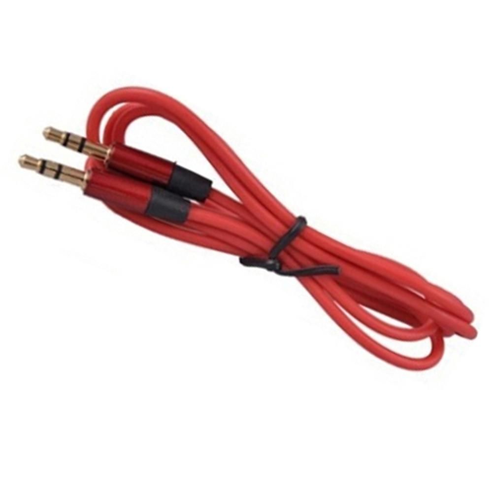 3.5mm Auxiliary Aux Male To Male Stereo Cord Audio Cable-Red