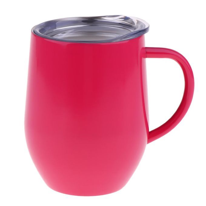 Prettyia   12oz   Stainless   Steel   Wine   Glass   Tumbler   Red