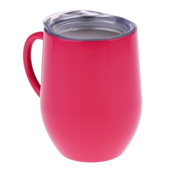 Prettyia   12oz   Stainless   Steel   Wine   Glass   Tumbler   Red