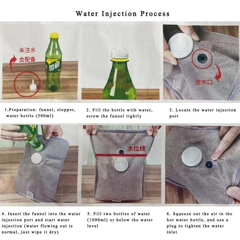 Hand Warmer Heat Pack Cute Rechargeable Electric Hot Water Bag Safety Rabbit Fur Reusable Hot Water Bottle Handwarmer