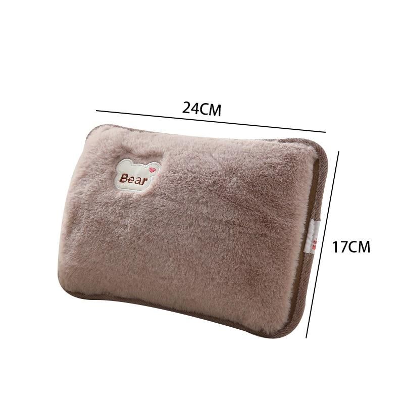 Hand Warmer Heat Pack Cute Rechargeable Electric Hot Water Bag Safety Rabbit Fur Reusable Hot Water Bottle Handwarmer