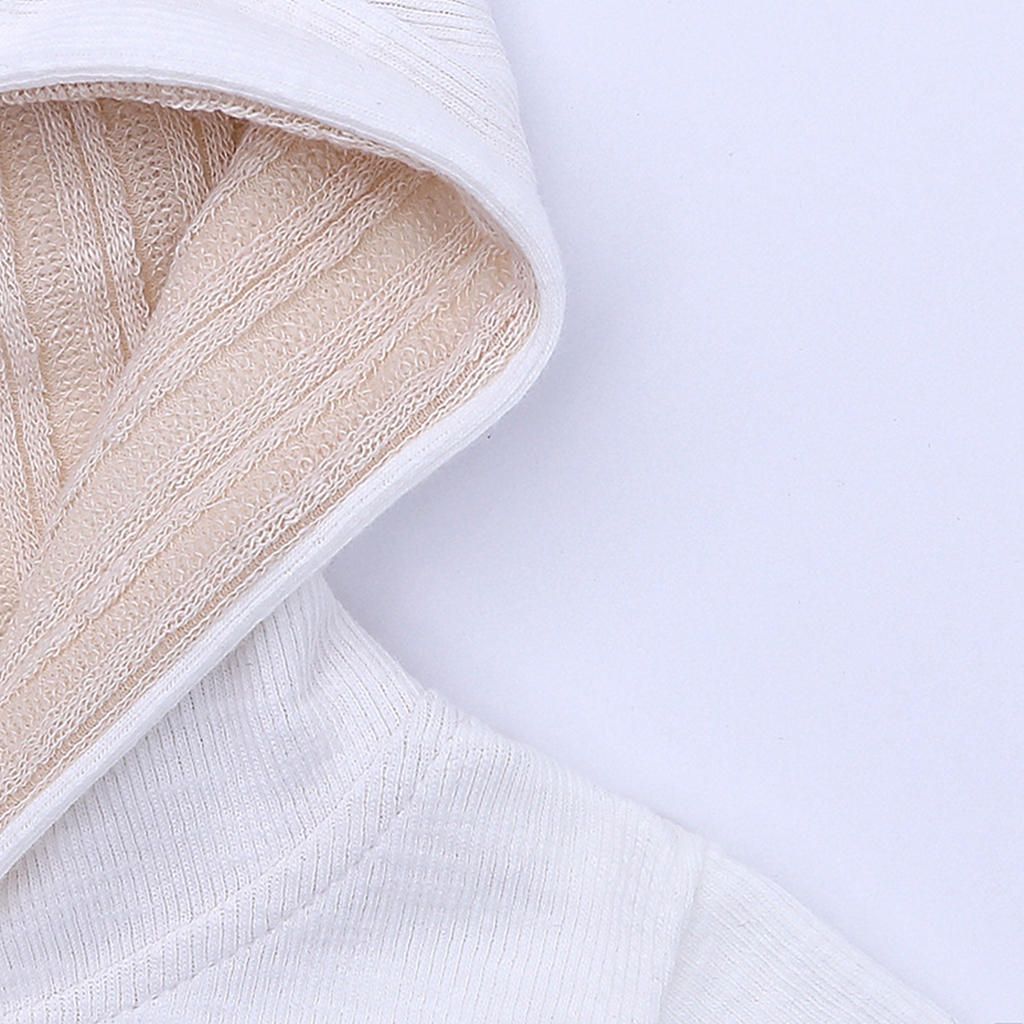 Baby Kids Boys Girls Infant Hooded Romper Jumpsuit White (0-3 Months)