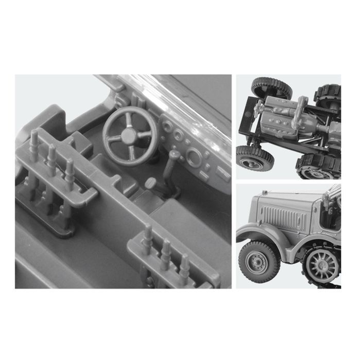 1:72 German Kfz. 7 Half-Track Armored Vehicle Assembly Model For Kids