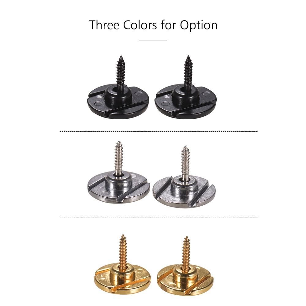 Electric Bass String Retainer Round Shape Bass Guitar Replacement Parts Accessories With Mounting Screws, Pack Of 2pcs
