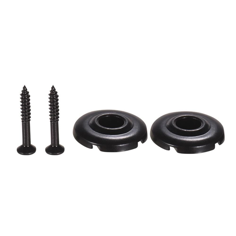 Electric Bass String Retainer Round Shape Bass Guitar Replacement Parts Accessories With Mounting Screws, Pack Of 2pcs