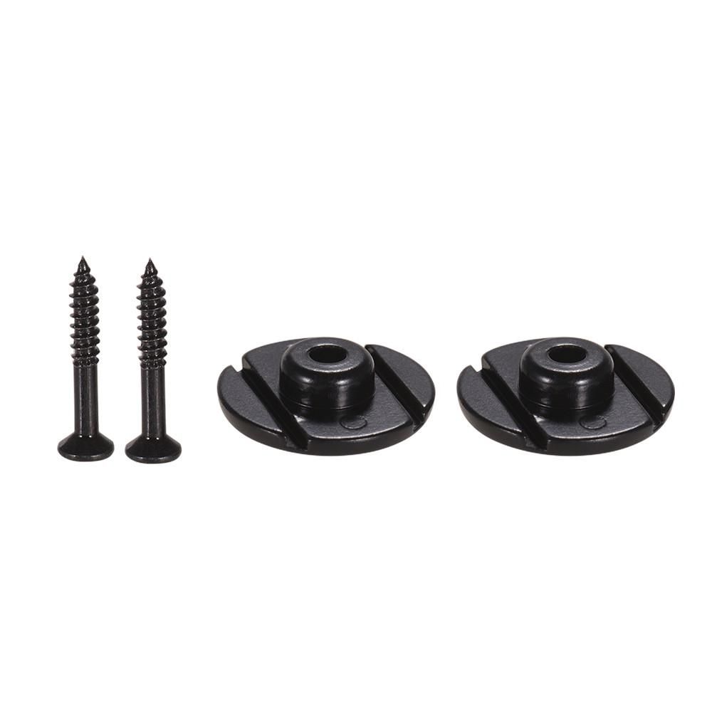 Electric Bass String Retainer Round Shape Bass Guitar Replacement Parts Accessories With Mounting Screws, Pack Of 2pcs