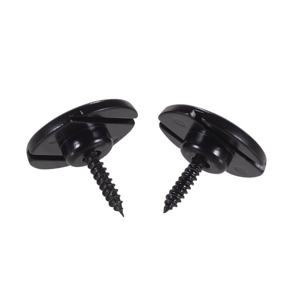 Electric Bass String Retainer Round Shape Bass Guitar Replacement Parts Accessories With Mounting Screws, Pack Of 2pcs