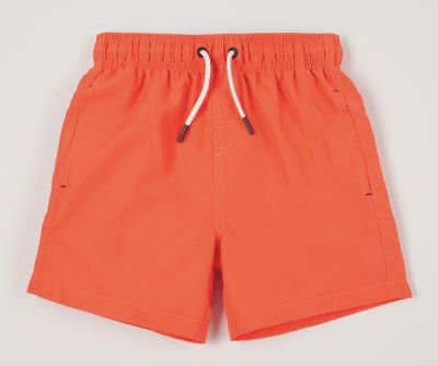 2 Pack Navy & Neon Orange Boys Swim Shorts
