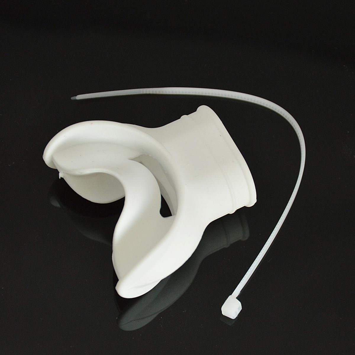 1 Set Breathing Tube Mouthpiece Silicone Scuba Diving Breathing Tube Bite Mouthpiece White