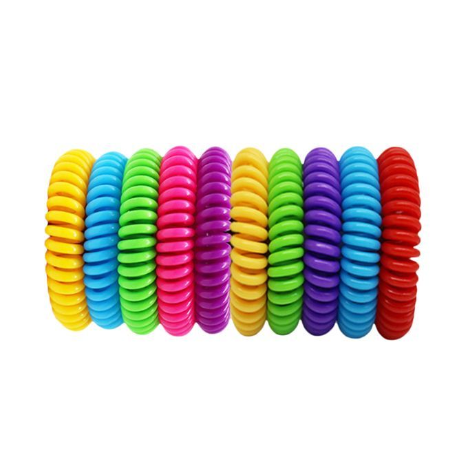 10 Pcs   Bracelets DeetFree Waterproof Spiral Wrist