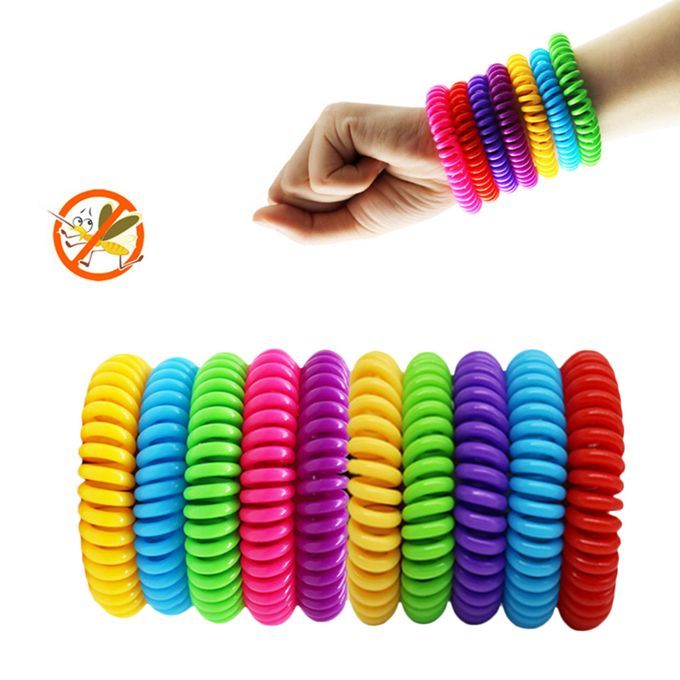 10 Pcs   Bracelets DeetFree Waterproof Spiral Wrist