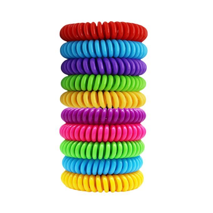 10 Pcs   Bracelets DeetFree Waterproof Spiral Wrist