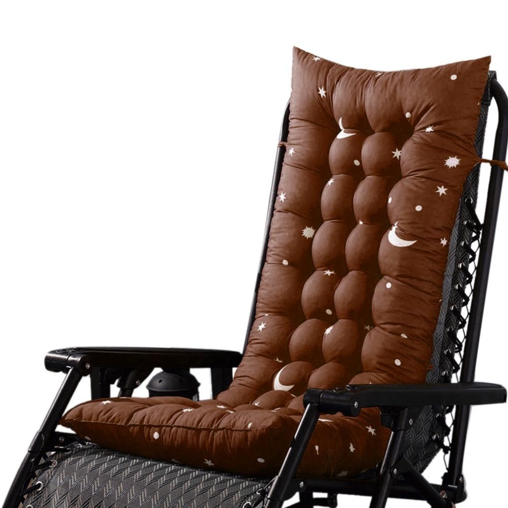 Solid Color Garden Rocking Deck Chair Cushion Outdoor-Coffee