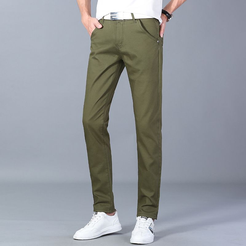 (Sky Blue)Classic 8 Color Casual Pants Men Spring Autumn New Business Fashion Co