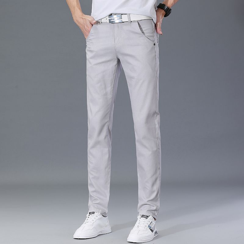 (Sky Blue)Classic 8 Color Casual Pants Men Spring Autumn New Business Fashion Co